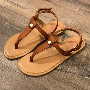 EUC Brown sandals girls size 13